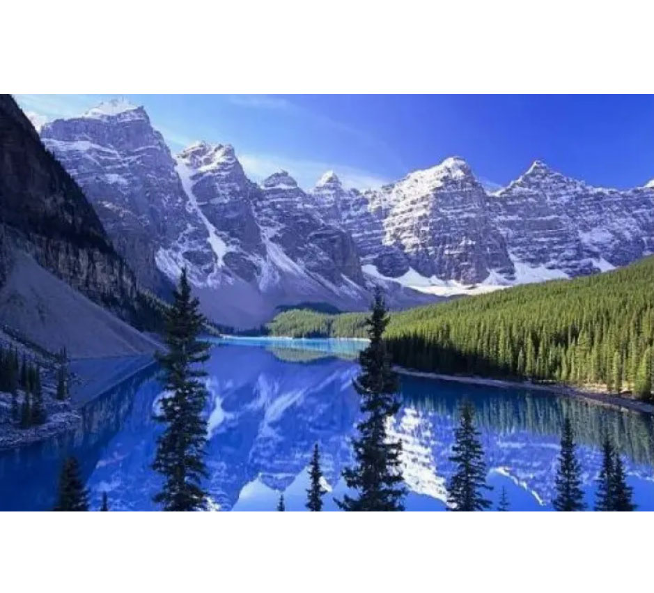 Картина алмазами на подрамнике 'Озеро в горах'