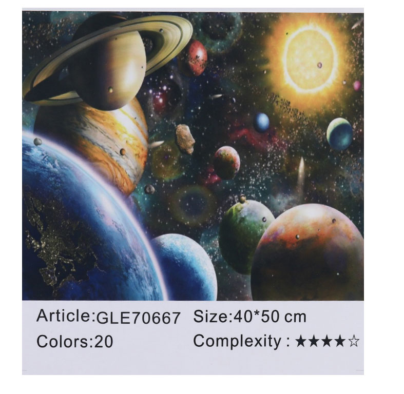 Картина алмазами на подрамнике 'Планеты'