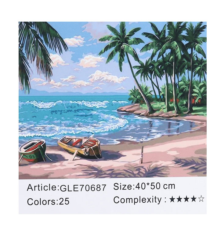 Картина алмазами на підрамнику 'Пляж на острові'