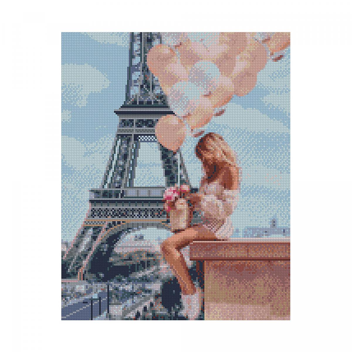 Картина алмазами на подрамнике 'Романтический Париж'