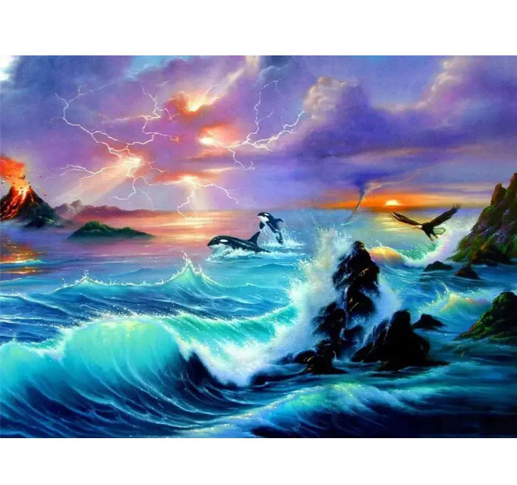 Картина алмазами на підрамнику 'Шторм'