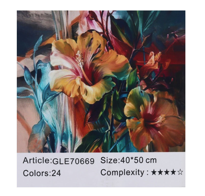 Картина алмазами на подрамнике 'Цветы'