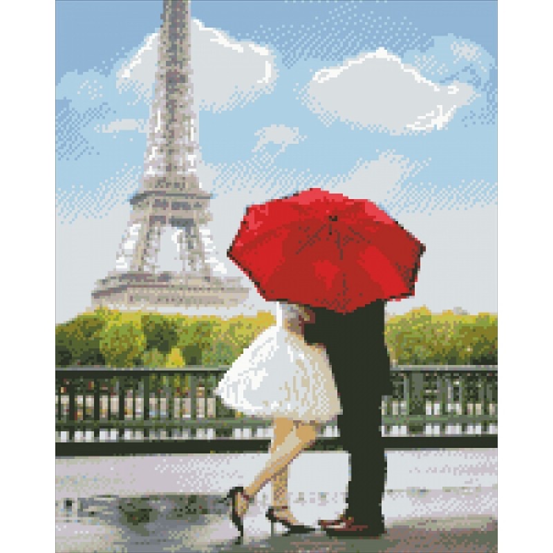 Картина алмазна мозаїка 'Любов в Парижі'