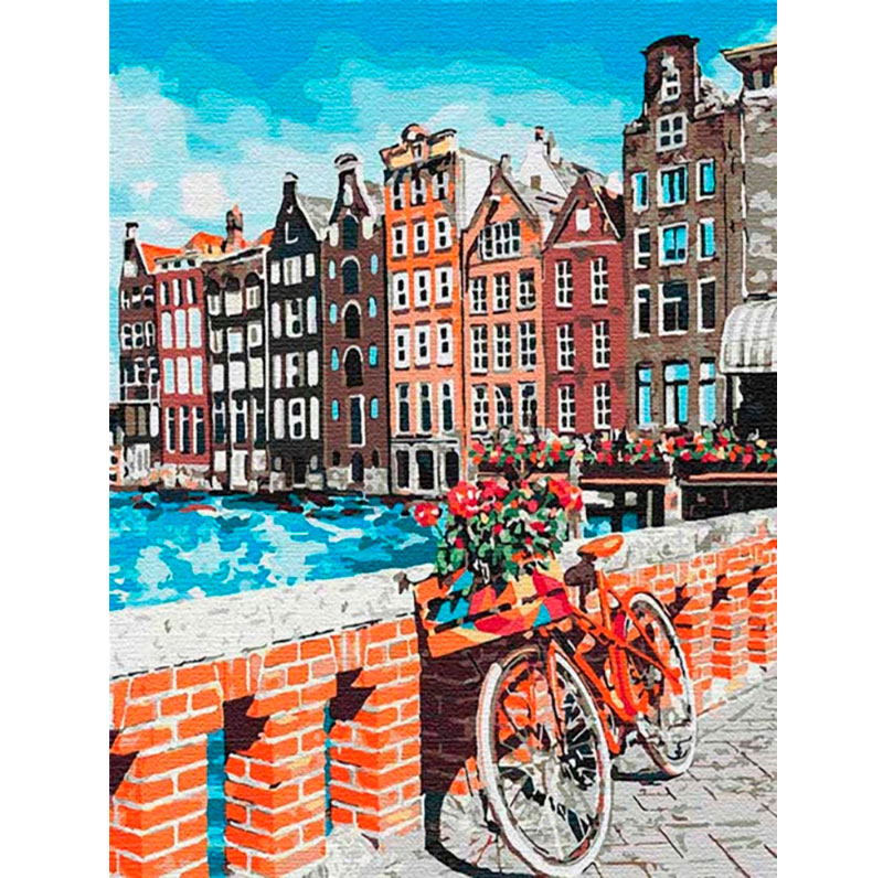 Картина на холсте по номерам 'Каникулы в Амстердаме'