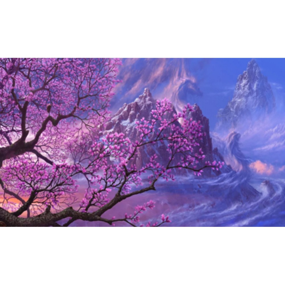 Картина на підрамнику алмазами 'Пурпуровий Схід'