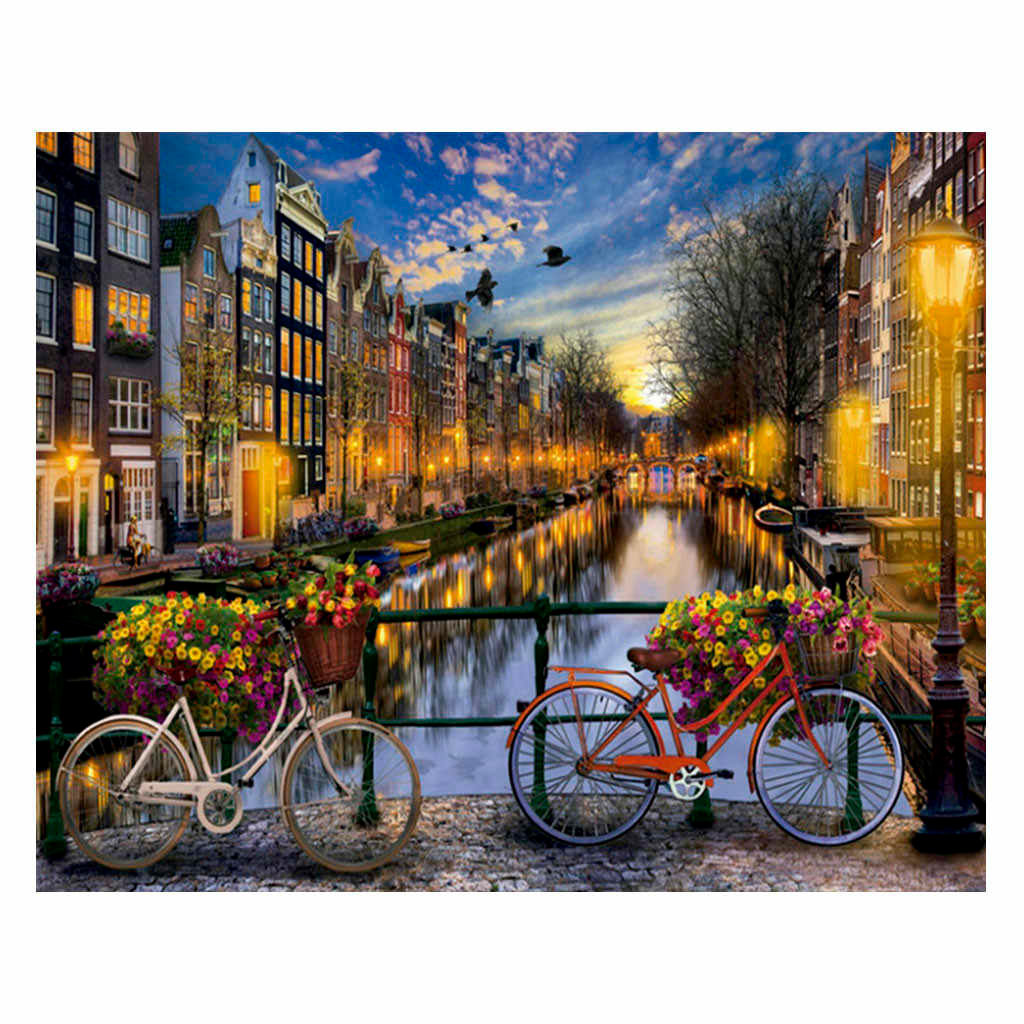 Картина на полотне по номерам 'Амстердам' в коробке