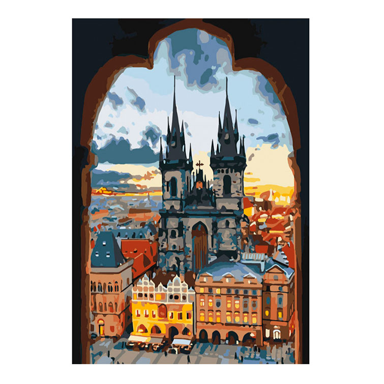 Картина на полотні за номерами 'Золота Прага'