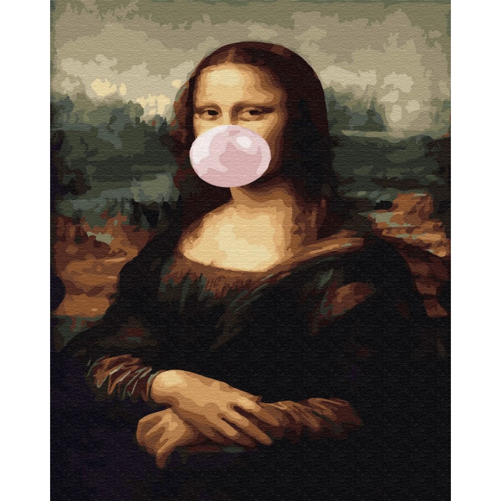 Картина по номерам Premium 'Мона Лиза с жвачкой'