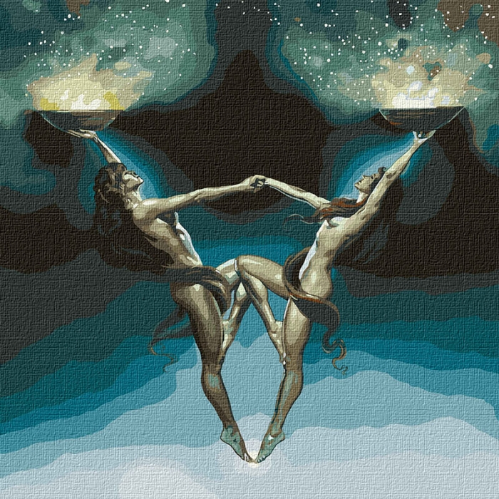 Картина за номерами Серія Космос 'Магія двох з фарбами металiк'