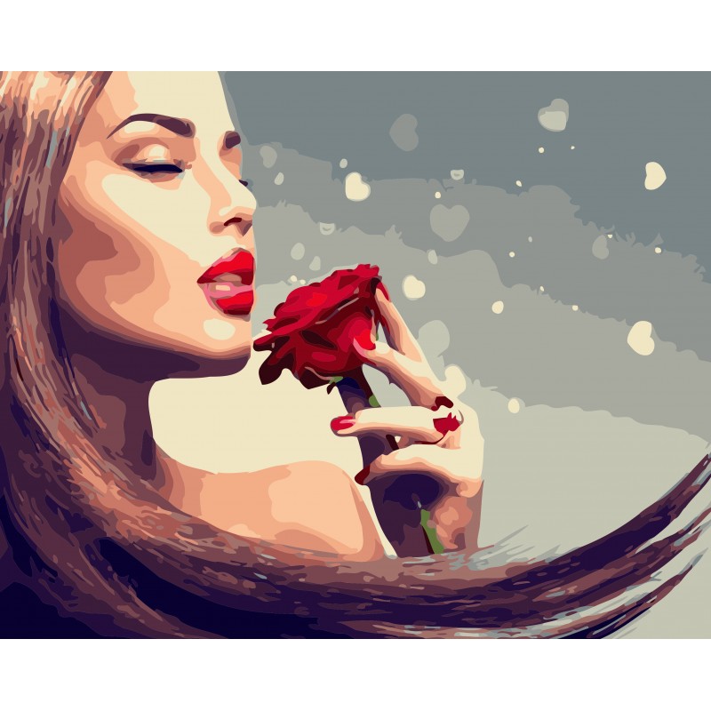 Картина по номерам 'Аромат розы'