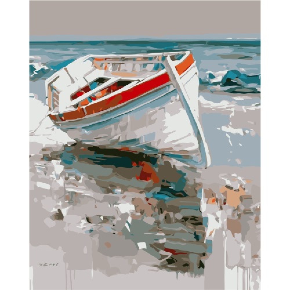 Картина по номерам 'Белая лодка'