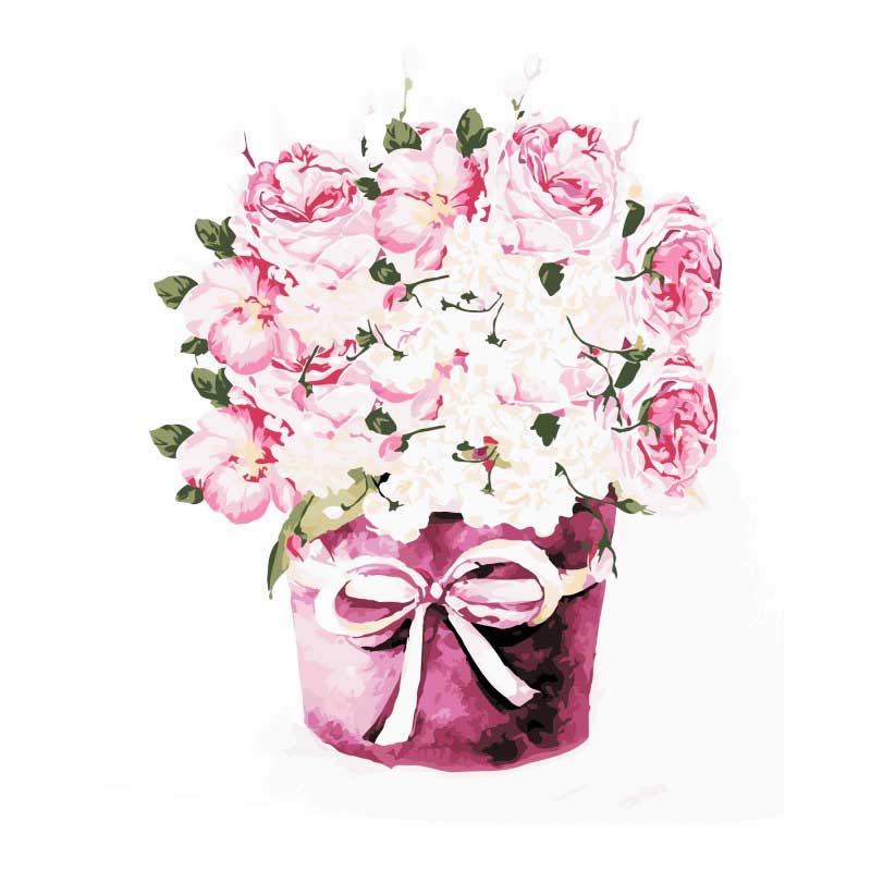 Картина по номерам 'Букет чайных роз'