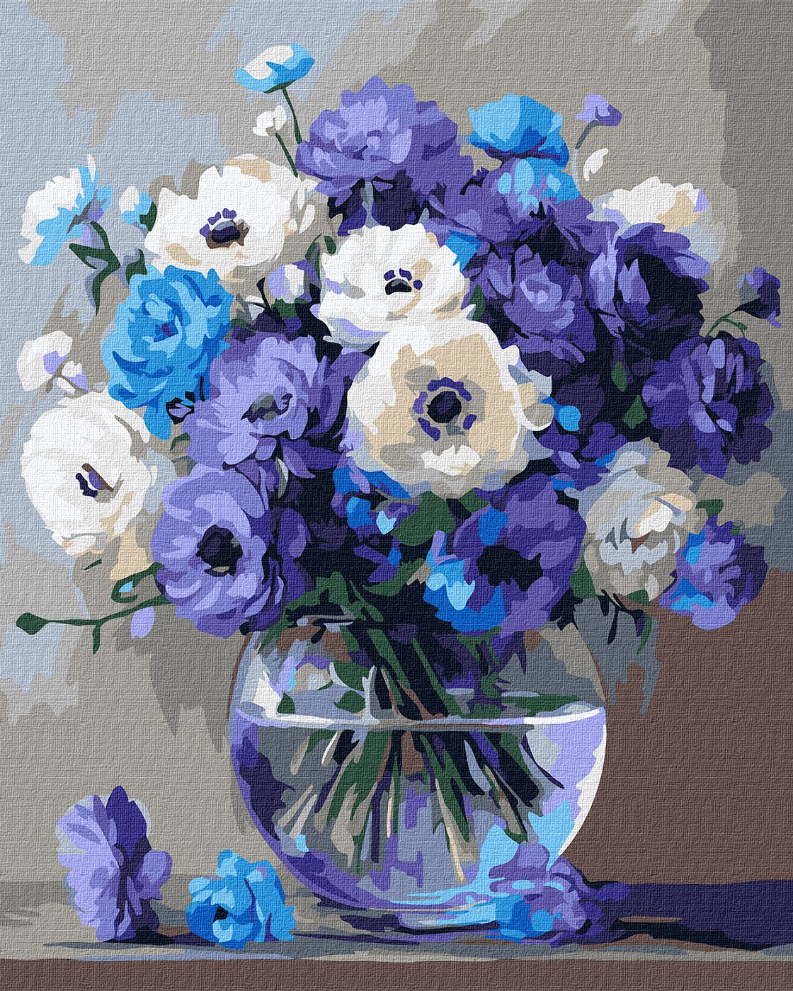 Картина по номерам 'Букет голубых цветов'