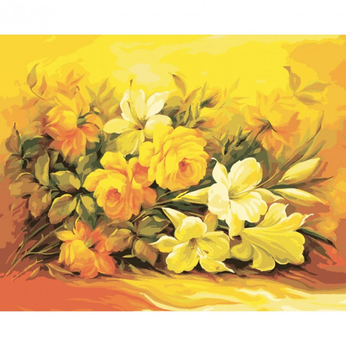 Картина по номерам 'Букет в жёлтом цвете'