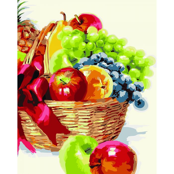 Картина по номерам 'Корзинка фруктов'