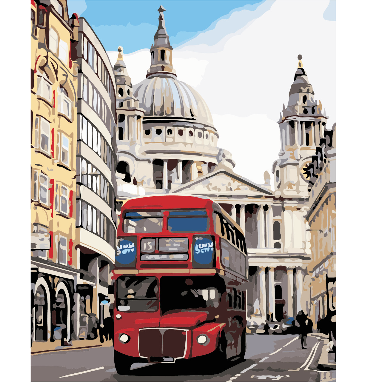 Картина по номерам 'Лондонский автобус'