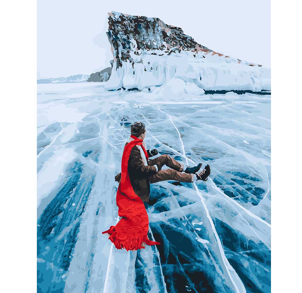 Картина по номерам 'На льдине большого озера'