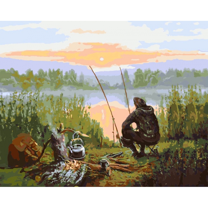 Картина по номерам 'На рыбалке'