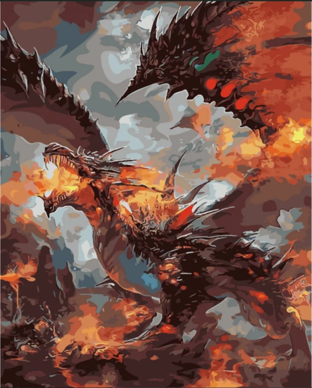 Картина за номерами 'Вогняний дракон'