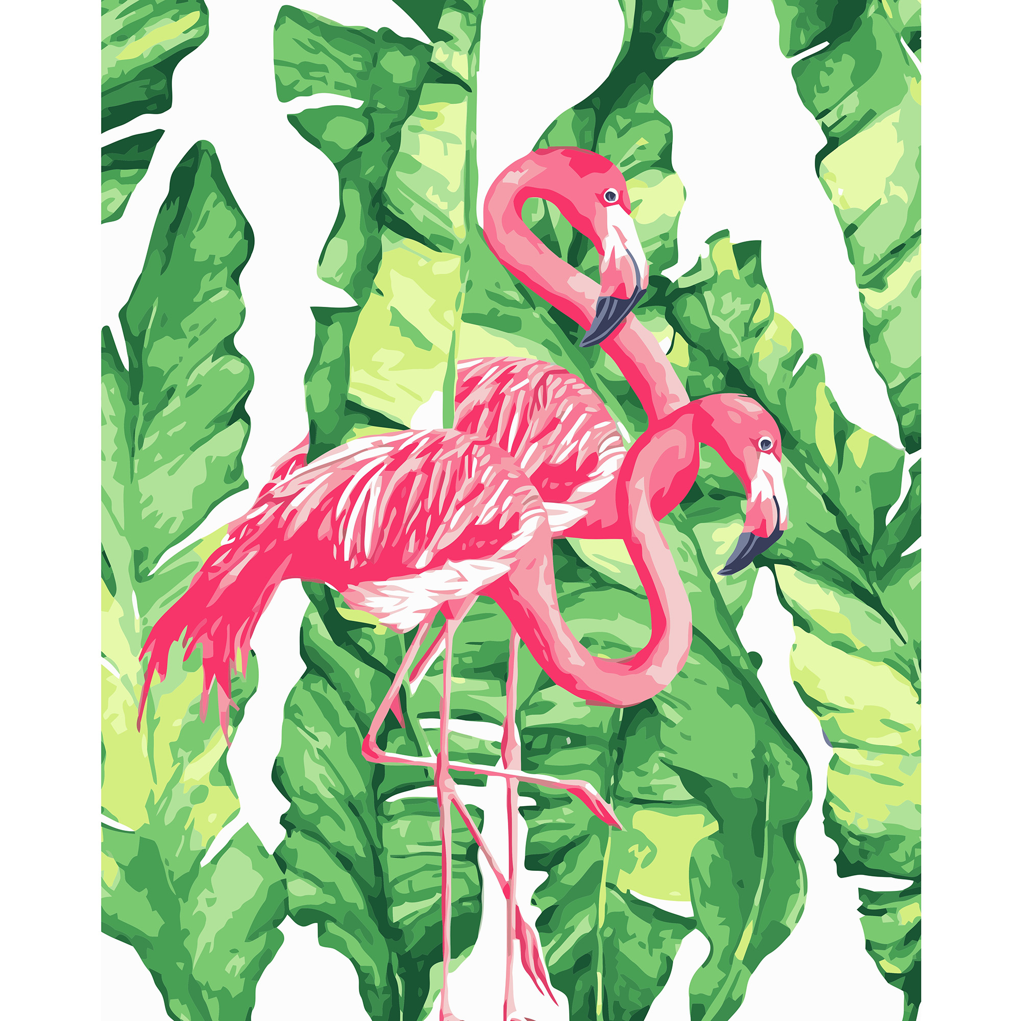 Картина по номерам 'Пара розовых фламинго'