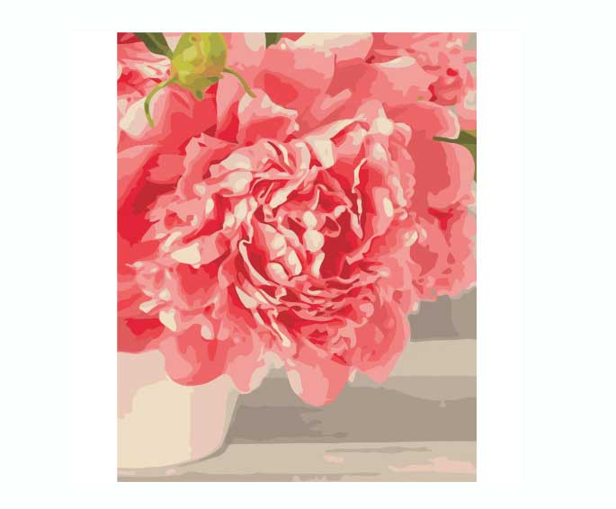 Картина по номерам 'Розовые пионы'