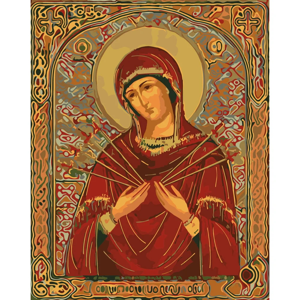Картина за номерами 'Семистрельна ікона Божої Матері'