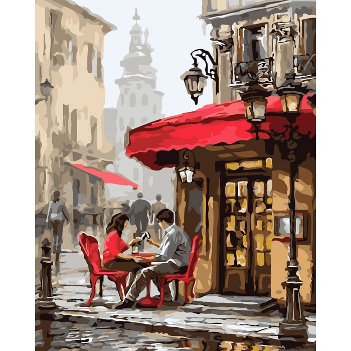 Картина за номерами 'Побачення в кафе'