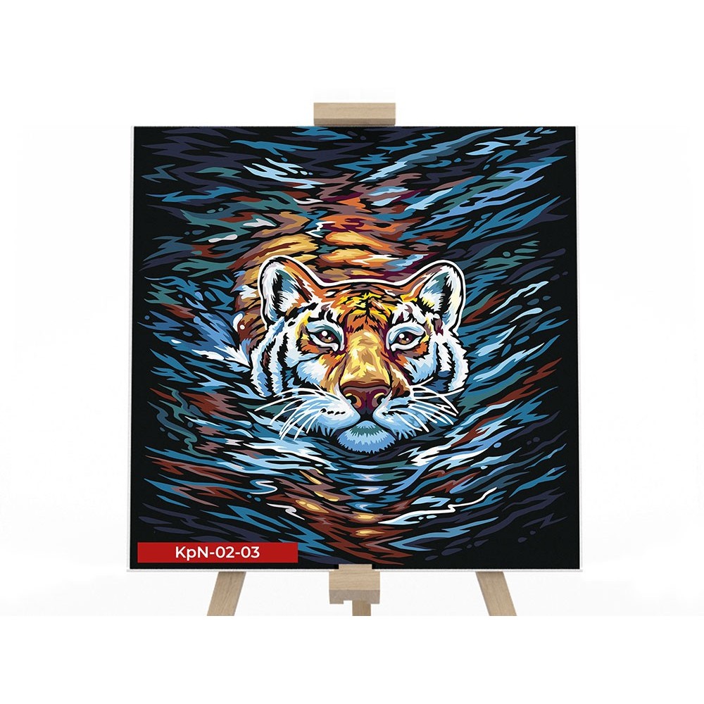 Картина за номерами 'Тигр у річці'
