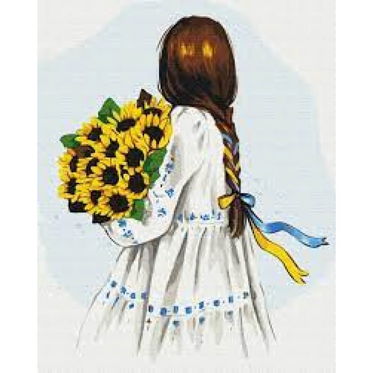 Картина по номерам 'Цветы Украины'