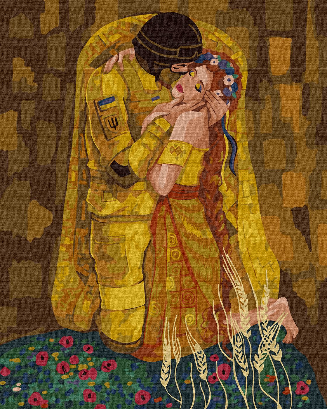 Картина по номерам 'Украинский поцелуй'