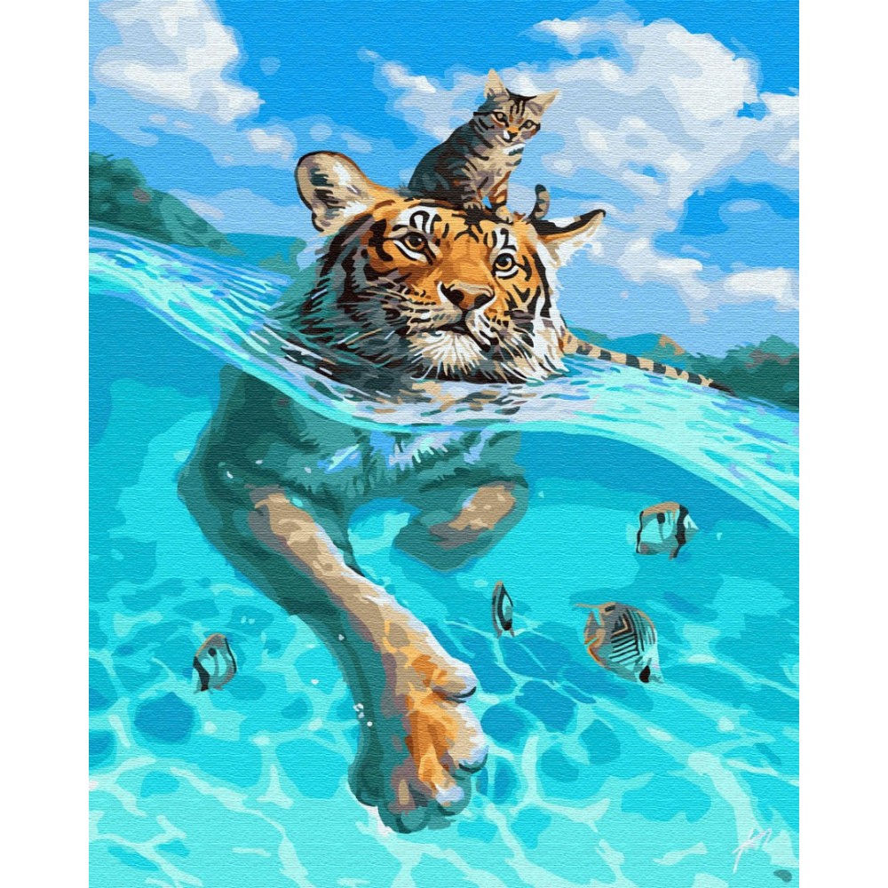 Картина за номерами 'У плавання'