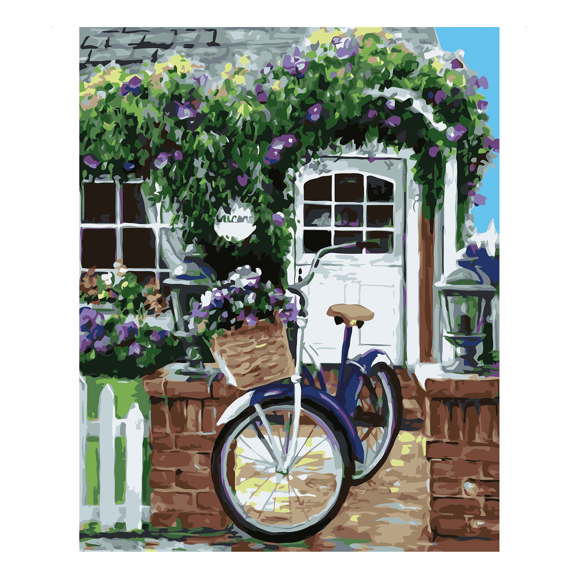 Картина по номерам 'Велосипед на крыльце'