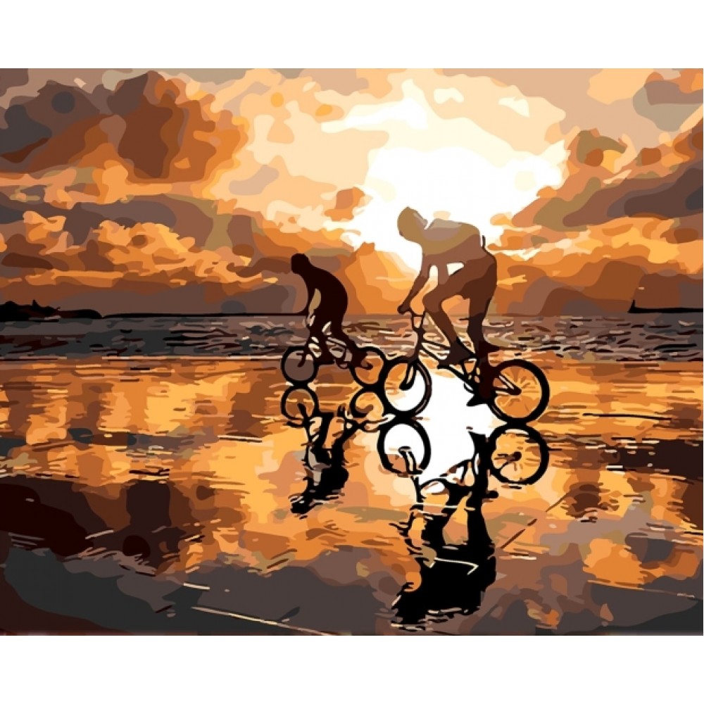 Картина по номерам 'Велосипедные прогулки'