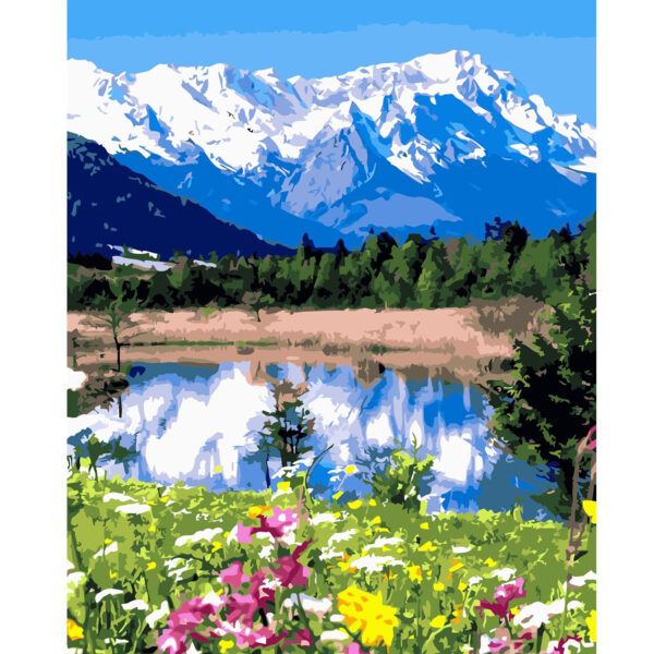 Картина по номерам 'Весенние горные пейзажи'