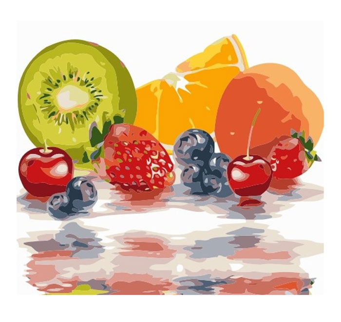 Картина по номерам 'Яркие фрукты'