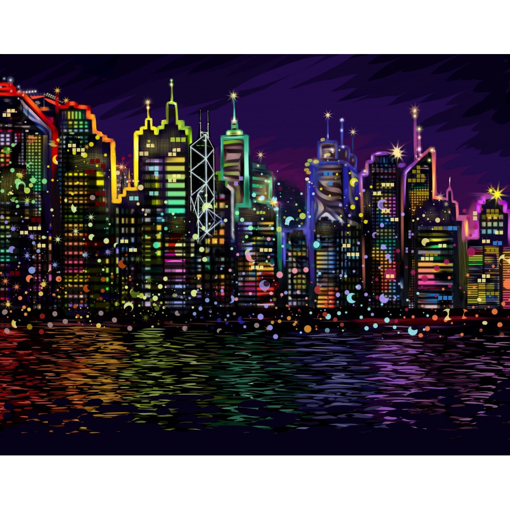 Картина по номерам 'Яркий город'