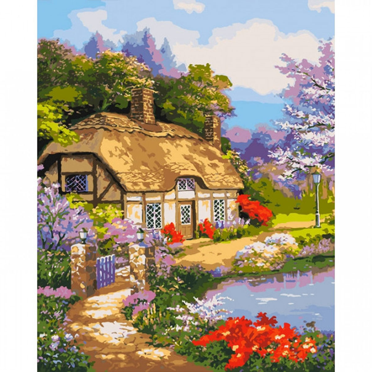 Картина по номерам 'Загородный дом'