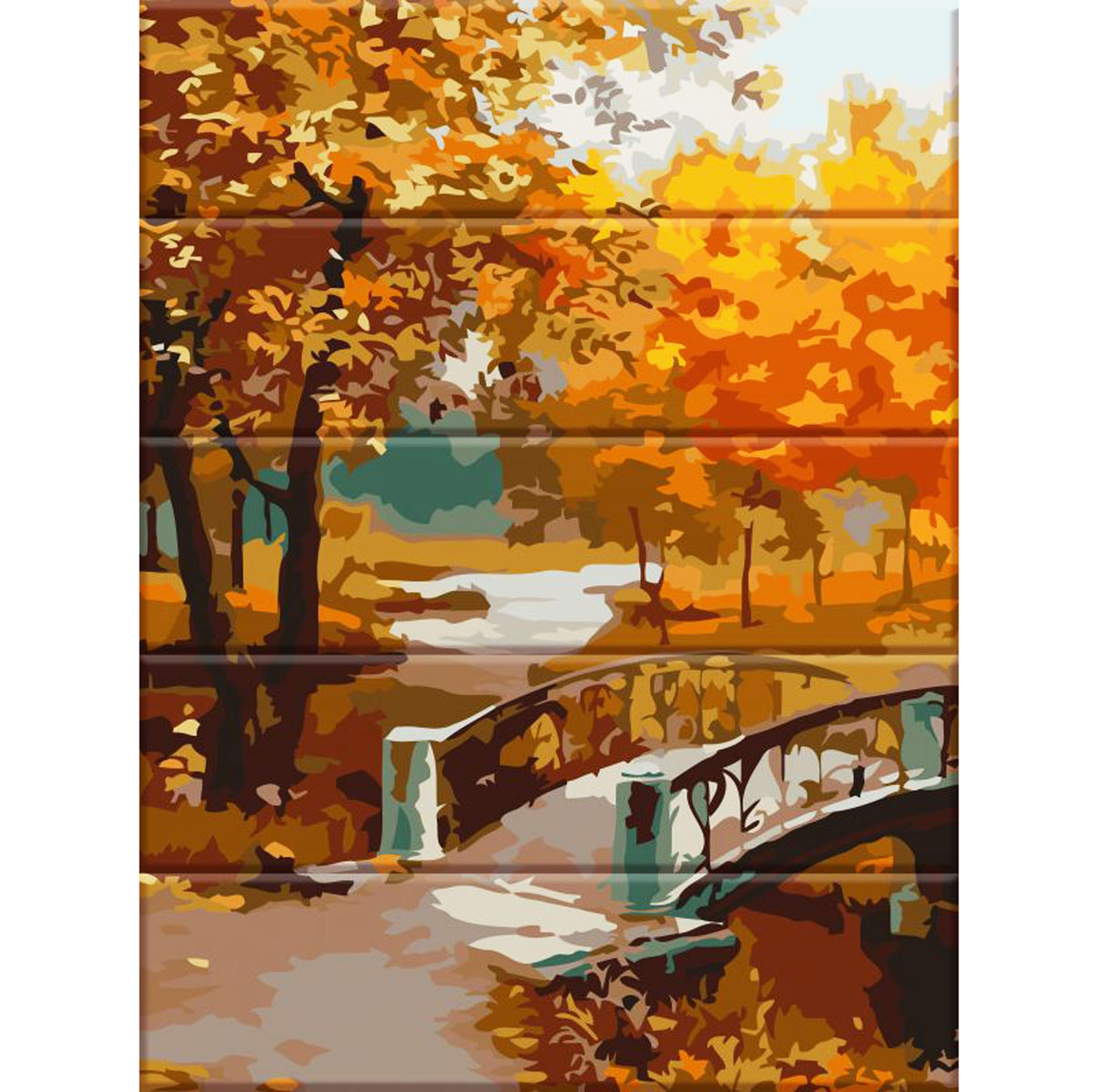 Картина по номерам на дереве 'Осенний парк'