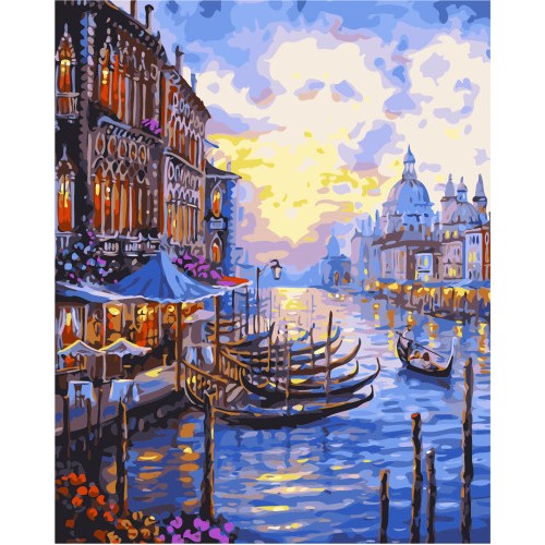 Картина по номерам на подрамнике 'Вечерняя Венеция'