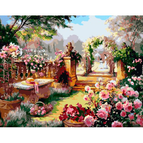 Картина-раскраска по номерам 'Таинственный сад'