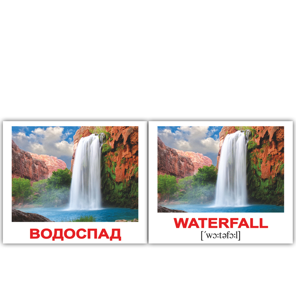 Карточки Домана мини украинско-английские  'Природа/Nature'