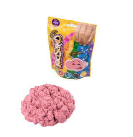 Кінетичний пісок рожевий 'KidSand' з блискітками 400 грам