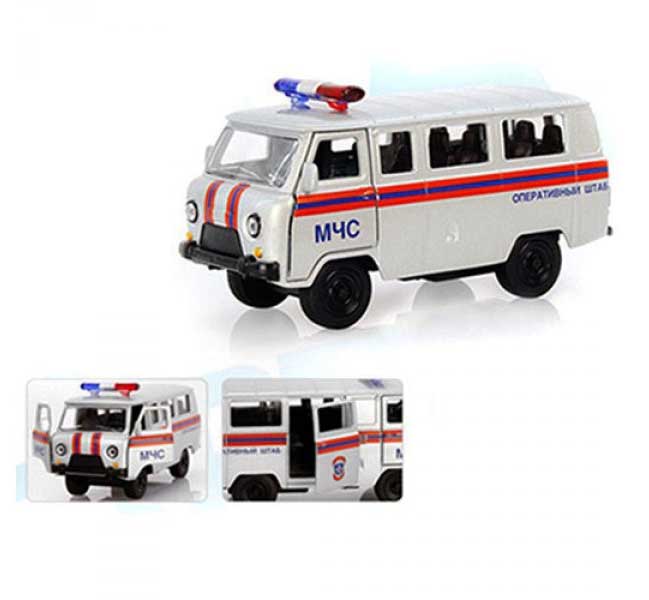 Коллекционная модель машины УАЗ микроавтобус 'МЧС'