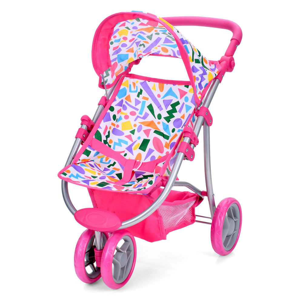 Коляска для куклы трёхколёсная металлическая