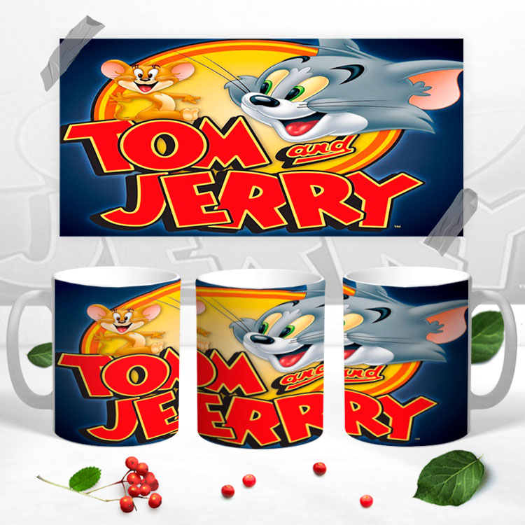 Кружка с принтом 3Д 'Том и Джерри'