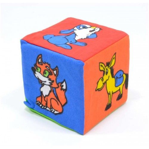 Кубик-погремушка мягкий 'Животные'