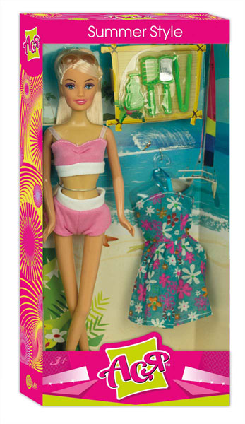 Кукла 'АСЯ' с пляжными аксессуарами