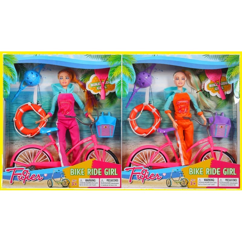 Лялька 'Барбі на велосипеді' з аксесуарами