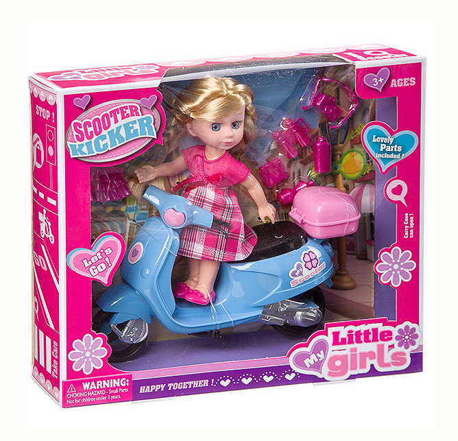 Кукла ' Little girls' с скутером