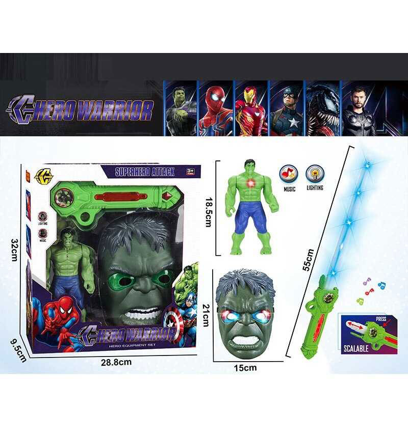 Лялька герой з маскою та мечем 'Халк'